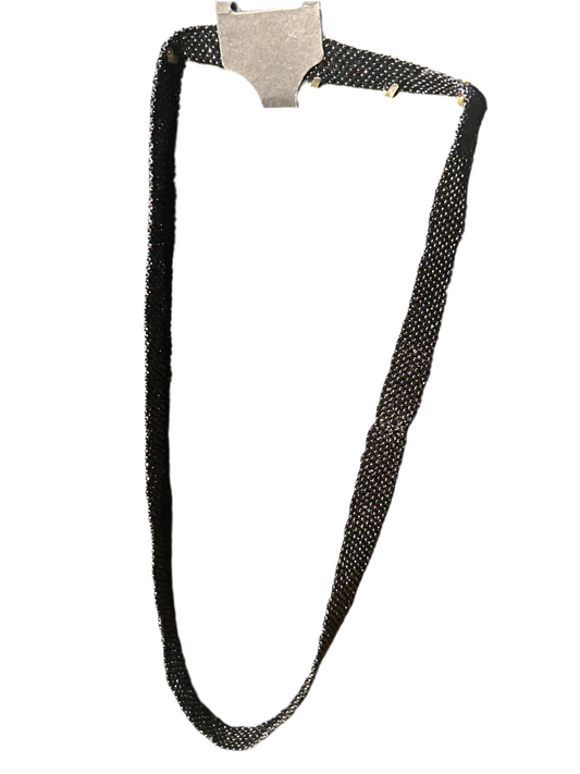 Black Seed Beads 6-Wide Peyote Stitch Over the head Necklace