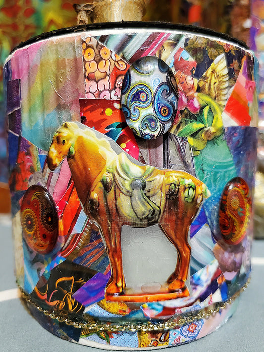 Hard Handed Ceramic Horse Carousel Corrall