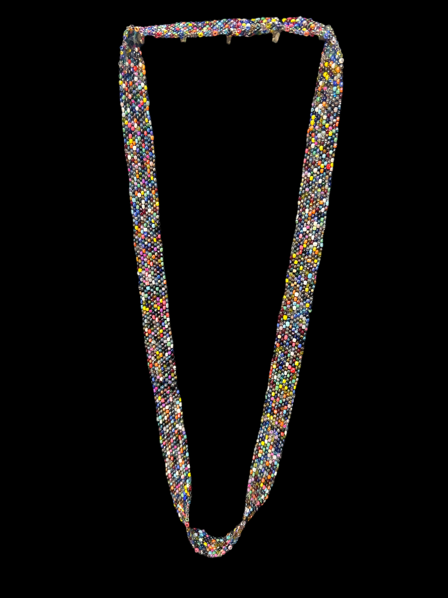 "Everycolor" Mix of Seed Beads 6-Wide Peyote Stitch Over the head Necklace