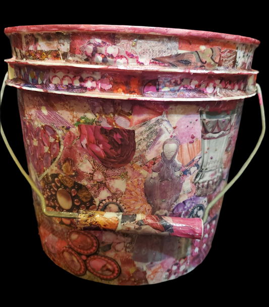 Hot Pink Gabage Pail Kitsch Mess