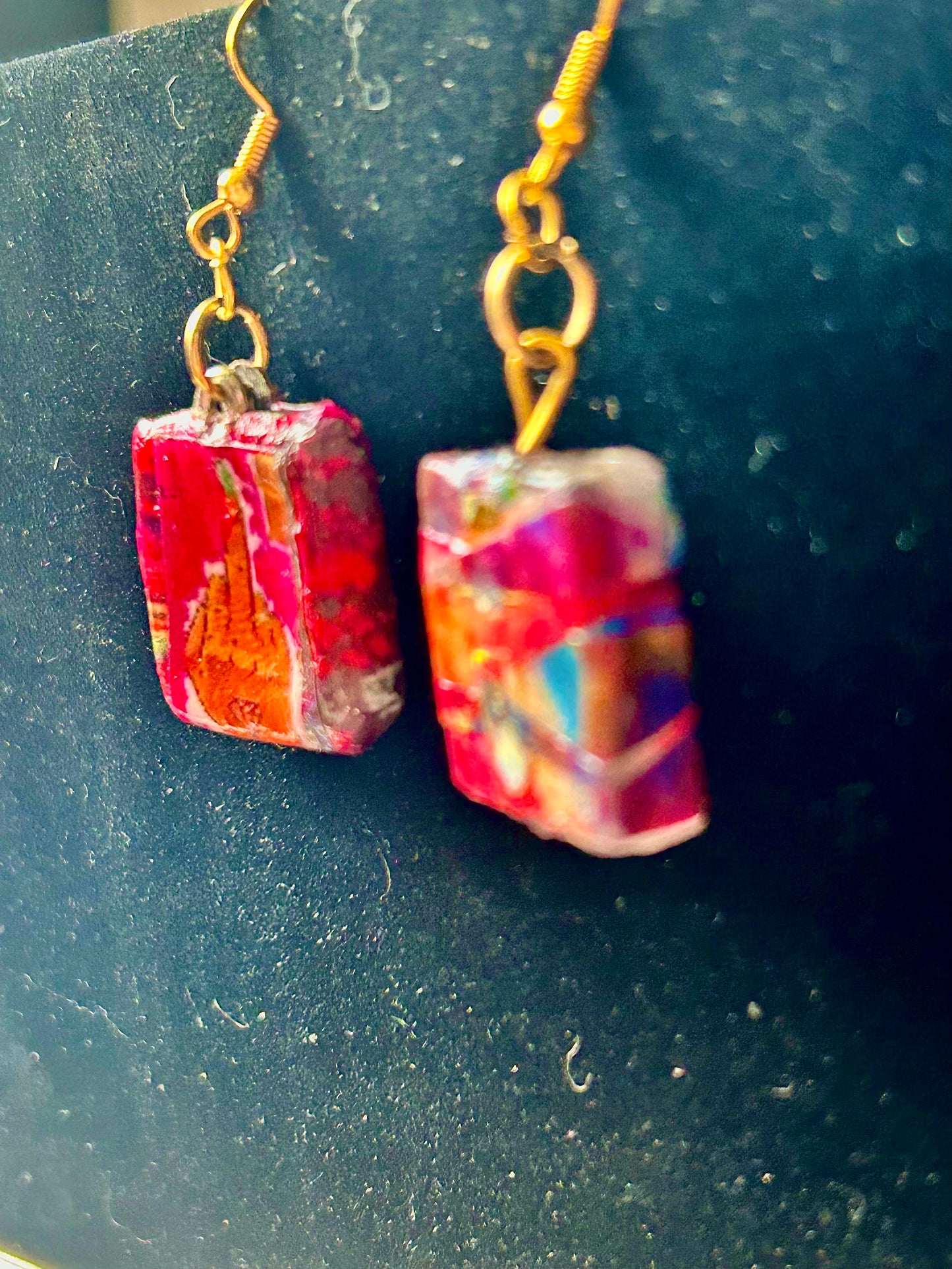 "Flipping The Finger" & Cute Decals BalanceMatch Decoupaged Glass Square Beads Handcrafted with 925 SIlver Plated Hypoallergenic Findings