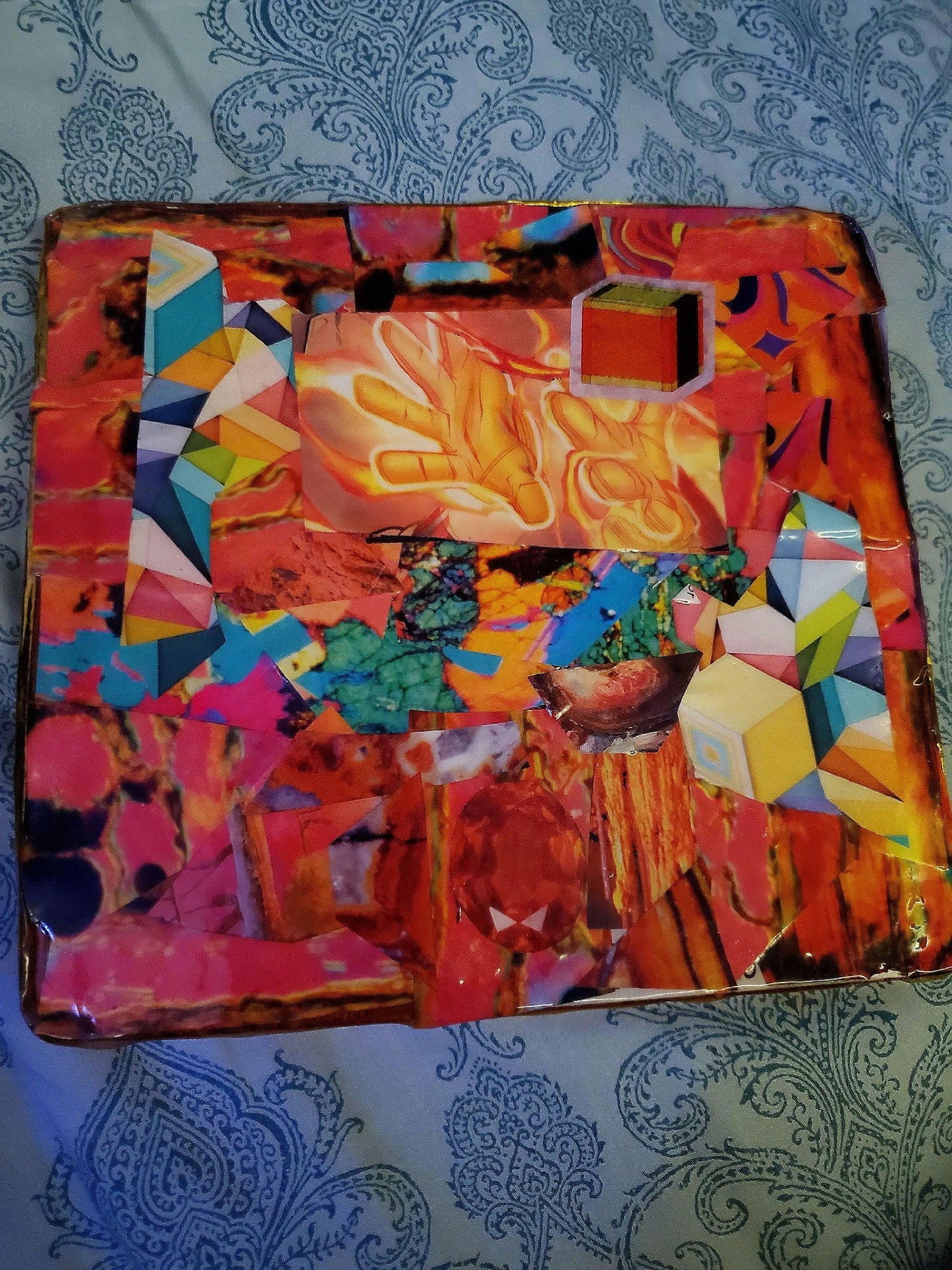 Top of Comic Passion Project Orange Arrangement Challenge to Oblige Command Damage Collage Currant