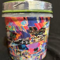 Upcycled Nutty Deluxe Sapphire Pond Pinky Pond Powder Promise Container of Luck